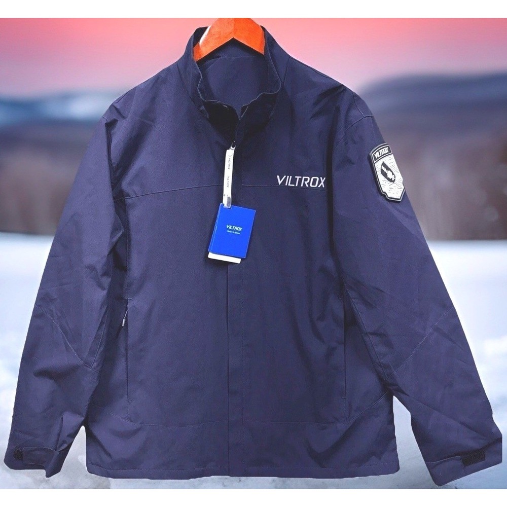 Viltrox Photography Soft Shell Full Zip Jacket Size XL Blue‎ Weather Proof NWT